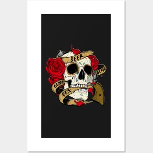 Tacticool Skull Mexican Style Posters and Art